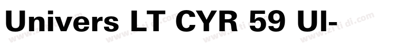 Univers LT CYR 59 Ul字体转换